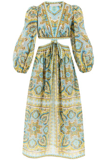  Zimmermann 'halcyon' midi dress in paisley cotton