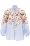 Zimmermann lexi billow shirt with floral motif