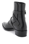 Alexander mcqueen 'punk' boots with three buckles