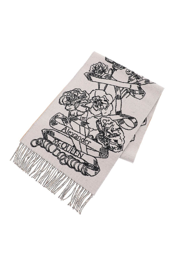 Alexander mcqueen wool reversibile scarf