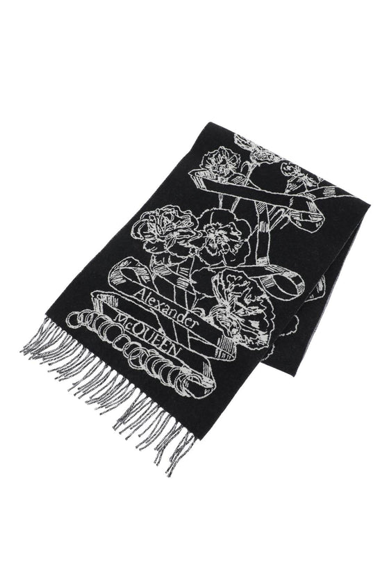 Alexander mcqueen wool reversibile scarf