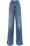 Alexander mcqueen wide leg jeans with contrasting details