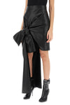 Alexander mcqueen leather skirt with knotted detail