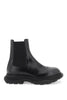 Alexander mcqueen chelsea tread brushed leather ankle
