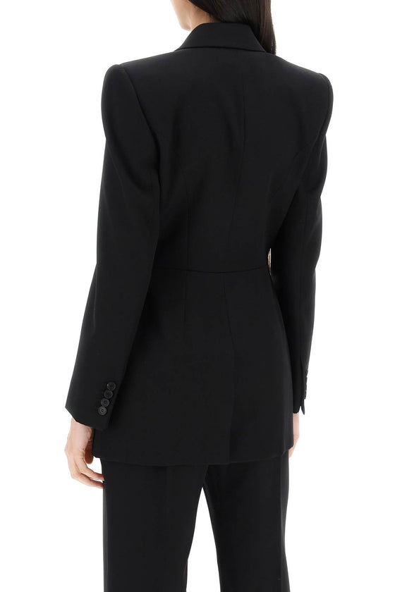 Alexander mcqueen fitted jacket with bustier details
