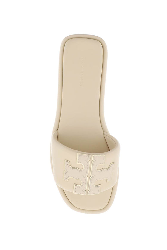 Tory burch double t leather slides