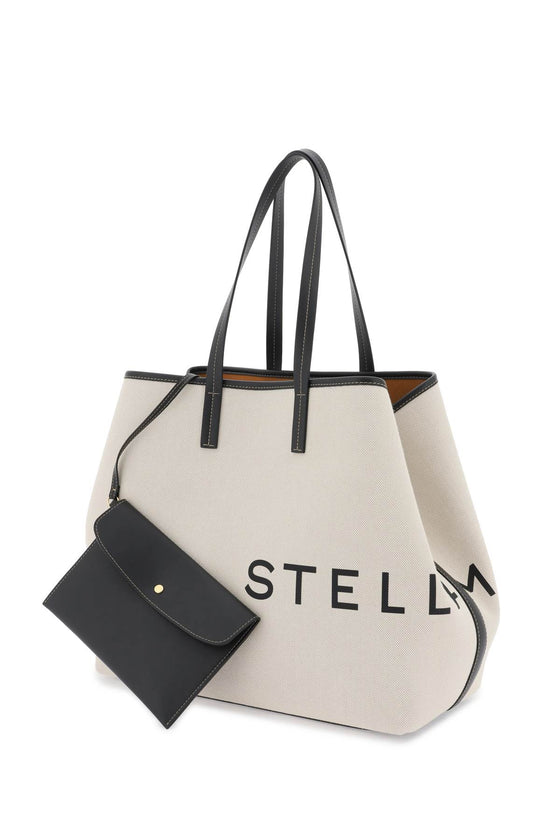 Stella mccartney canvas tote bag with logo
