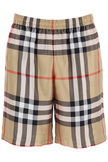  Burberry bradeston shorts in check silk