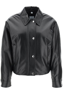  Burberry embroidered ekd leather jacket