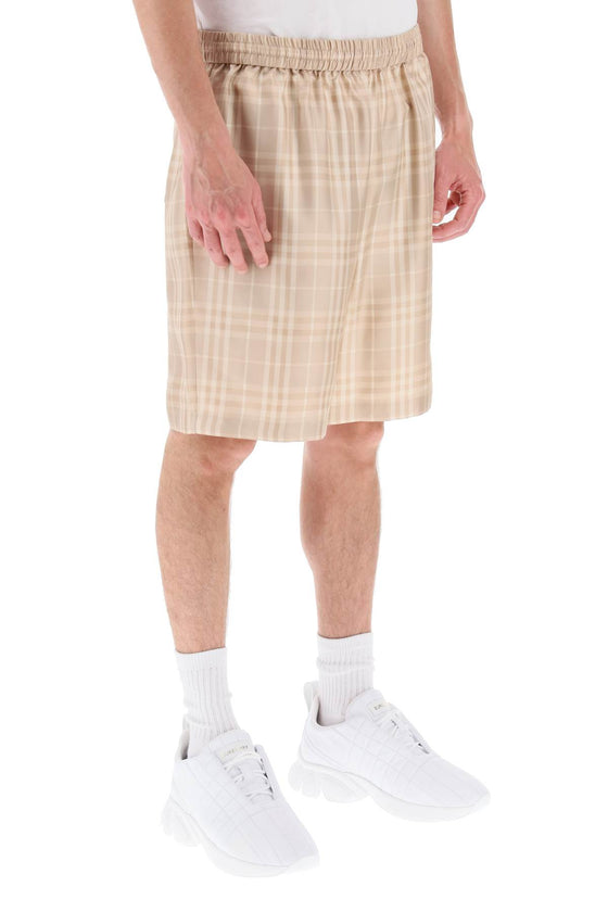Burberry tartan silk shorts