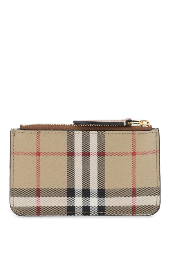 Burberry check coin purse with chain strap