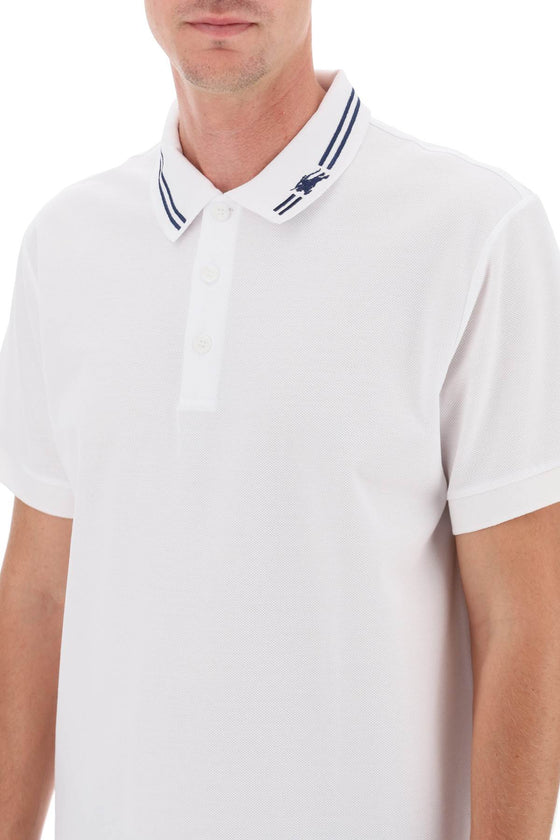 Burberry polo with striped collar