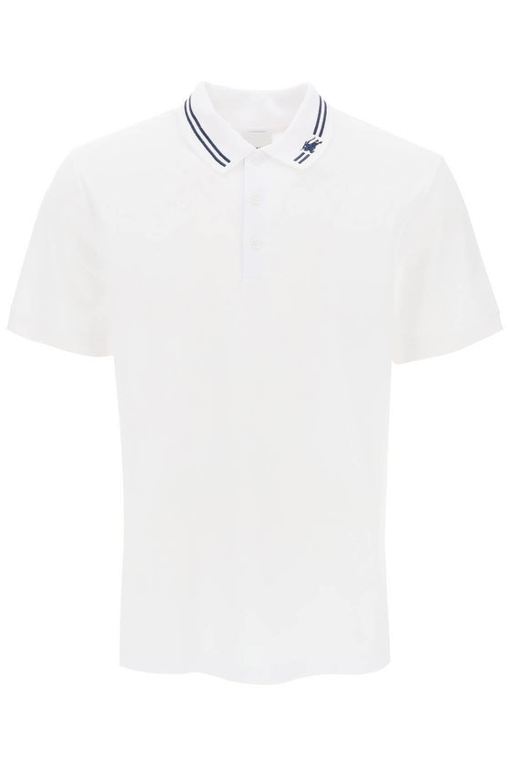 Burberry polo with striped collar