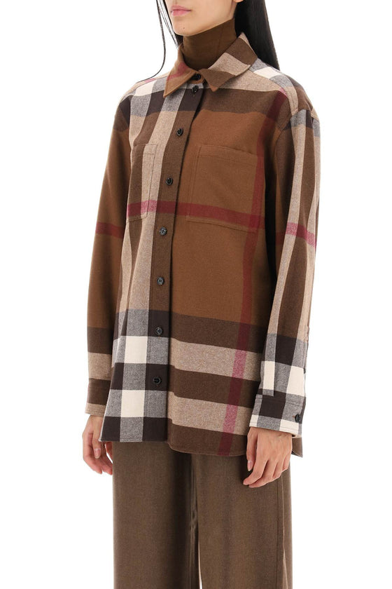Burberry avalon overshirt in check flannel