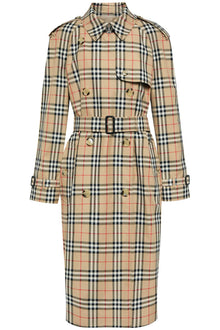  Burberry check trench coat