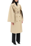 Burberry 'ness' double-breasted raincoat in cotton gabardine