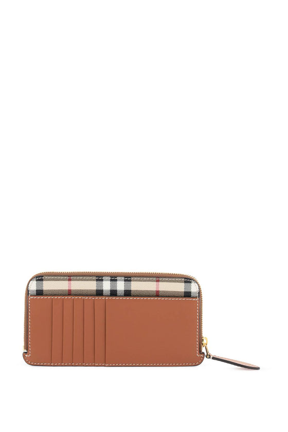 Burberry check faux leather wallet