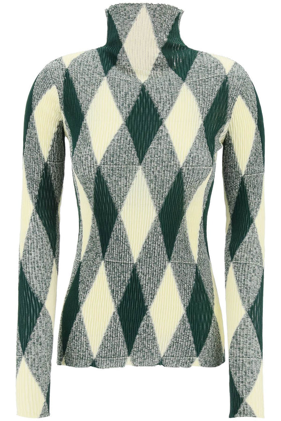 Burberry high-neck pullover with diamond pattern