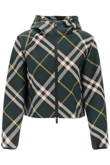  Burberry lightweight check cropped jacket