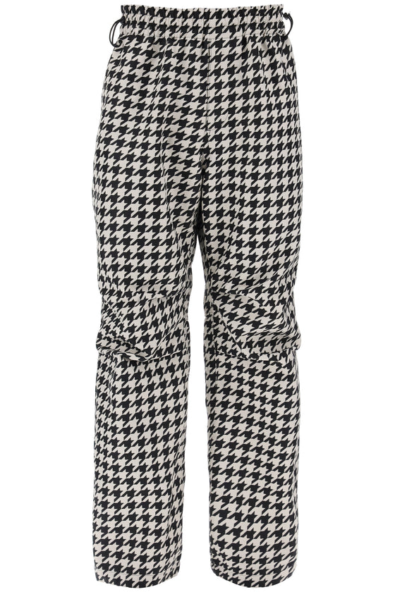 Burberry pantaloni workwear in pied de poule