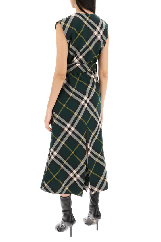 Burberry ered dress with midi length
