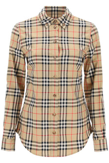  Burberry lapwing button-down shirt with vintage check pattern
