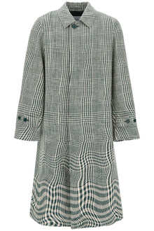  Burberry houndstooth car coat with