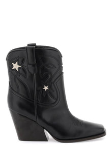  Stella mccartney texan ankle boots with star embroidery
