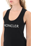 Moncler basic logo print ribbed tank top