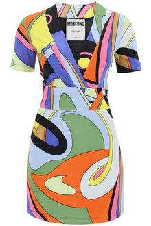  Moschino multicolor print mini dress