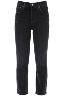  Agolde riley high-waisted cropped jeans