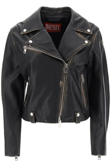  Diesel 'l-edmea' lamb leather biker jacket