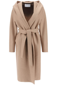  Harris wharf london hooded robe coat in pressed wool