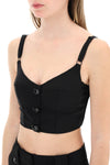 Moschino bustier top with teddy bear buttons