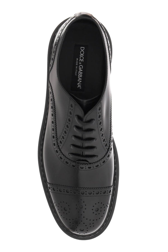 Dolce & gabbana brushed leather oxford lace-ups