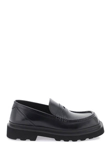  Dolce & gabbana brushed leather loafers