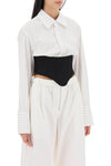 Dion lee cropped shirt with underbust corset