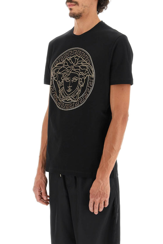 Versace medusa-studded taylor fit t-shirt