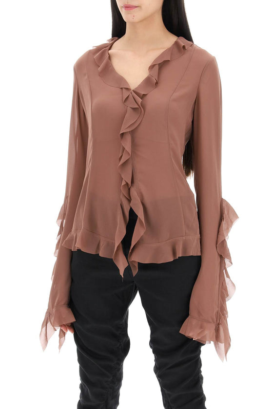Acne studios ruffled blouse with fr