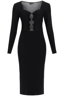  Tom ford knitted midi dress with cut-outs
