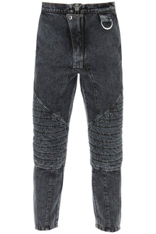  Balmain jeans with quilted and padded inserts
