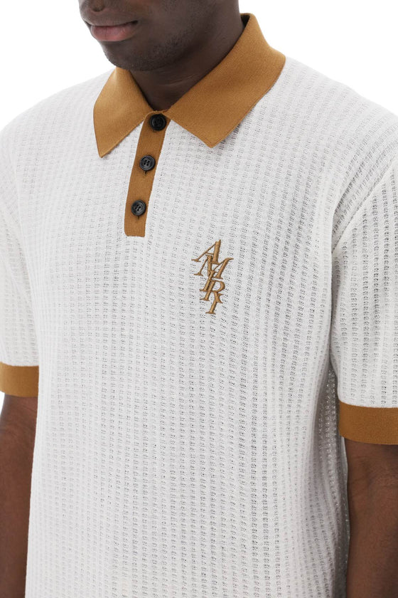 Amiri polo shirt with contrasting edges and embroidered logo