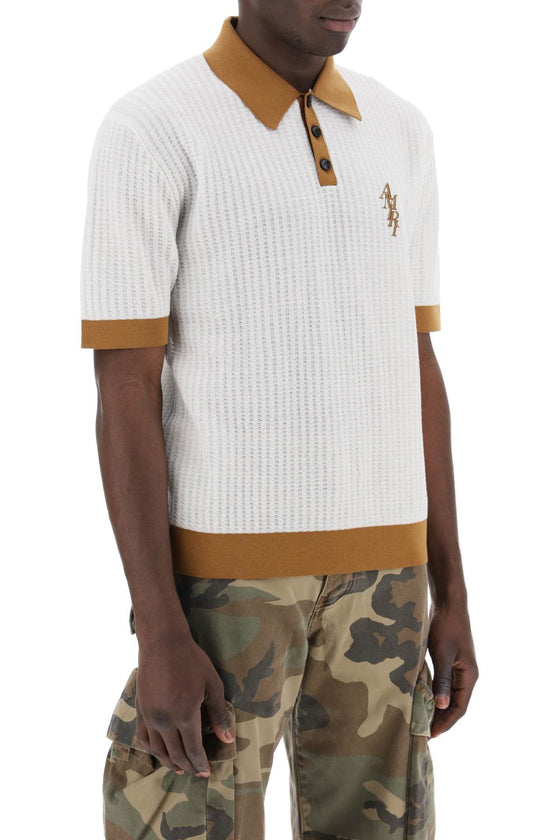 Amiri polo shirt with contrasting edges and embroidered logo