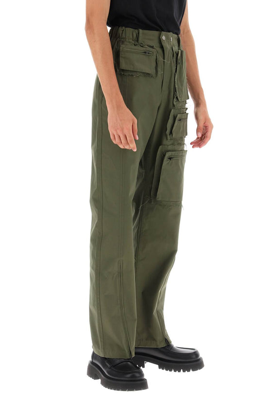 Andersson bell cargo pants with raw-cut details