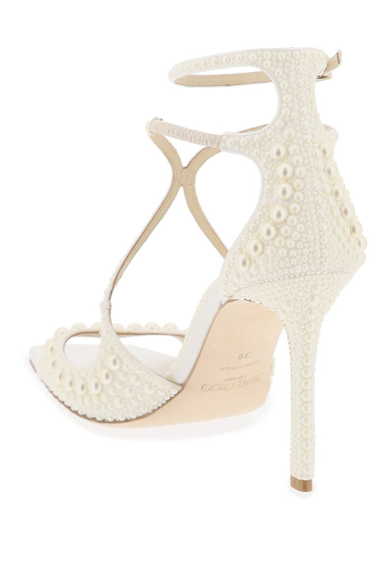 Jimmy choo azia 95 sandals with pearls