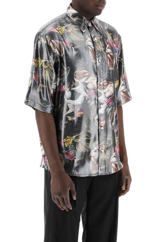 Acne studios short-sleeved shirt with print for b. sund