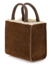 Dolce & gabbana dg daily mini suede and shearling tote bag