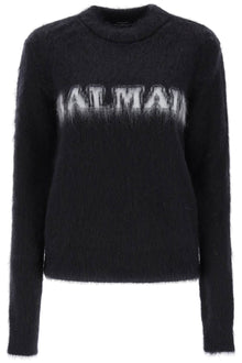  Balmain brushed-yarn sweater with logo