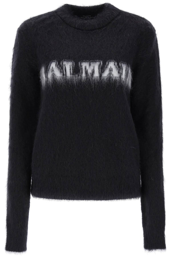 Balmain brushed-yarn sweater with logo