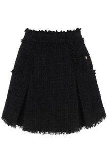  Balmain flared tweed mini skirt
